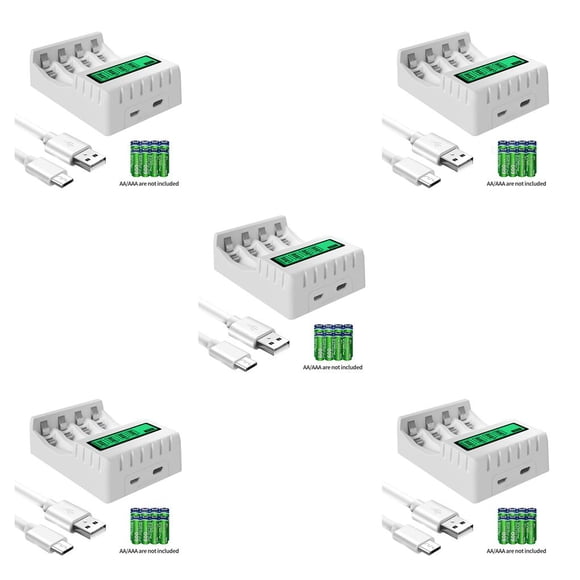 Bearachild Estación de Adaptador recargable de seguridad corta universal Cargadores de pantalla LCD Accesorios de alimentación de alto Type2 NO2