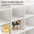 thumbnail image 6 of Fnova 71" Storage Shelf, Modern Freestanding Wooden Bookshelf, 30-Cubby Shoe Cabinet With 8 Adjustable Shelves, Large Open Bookcase Display Organizer for Living Room, Bedroom, Home Office, White, 6 of 20