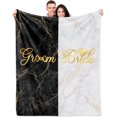 thumbnail image 1 of LHSHID Wedding Gifts for Newlywed Couple Mr and Mrs Honeymoon Throw Blanket Anniversary Romantic Gifts for Women Men Couples Gifts for Her Him Girlfriend Boyfriend Blankets for Couch Bedches 30x40in, 1 of 5