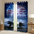 thumbnail image 2 of Manfei Airplane Curtains and Drapes,American Flag Black Out Curtains,Modern Aircraft Curtains Pack of 2 (52x63 Each) For Teens,Breathable Home Decor, 2 of 6