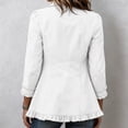 thumbnail image 5 of Gfyviroh Women's Ruffle Trim Fall Jacket Stylish Double Button Detail Open Front Boho Jackets Plus Size Casual Lightweight Outerwear, 5 of 9