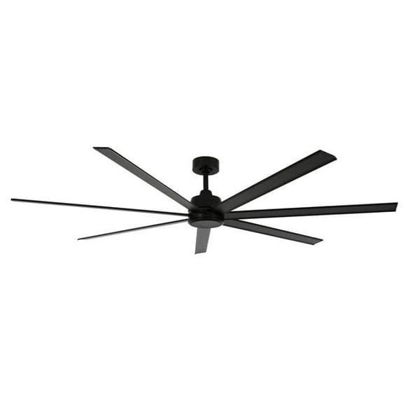 72' Atlanta Indoor/Outdoor Black DC Ceiling Fan with LED Light and Remote