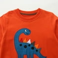thumbnail image 5 of Vividxx Toddler Boys Sweatshirts Fall Cartoon Dinosaur Stick Cloth Long Sleeve Crewneck Sweatshirt Children's For Fall Winter Streetwear 18-24 Months, 5 of 5