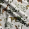 thumbnail image 1 of Soimoi Animals Print, Silk Fabric, Decor Sewing Fabric by The Yard 42 Inch Wide,Decorative Fabric for Shirts Suits Ties, Dark Olive Green, 1 of 5