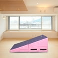 thumbnail image 2 of Matladin Gymnastics Cheese Wedge Incline Mat, Small Size 32.7"x 23.6"x 13.4" Gym Fitness Tumbling Skill Shape Mat for Kids Girls Skill Training Exercise,  Purple+Pink, 2 of 6