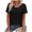 *Black, variant on ClodeEU Women's Short Sleeve Round Neck T-Shirt,Trendy Casual Dressy Tee Summer Spring Tops Light Blue,Womens Plus S