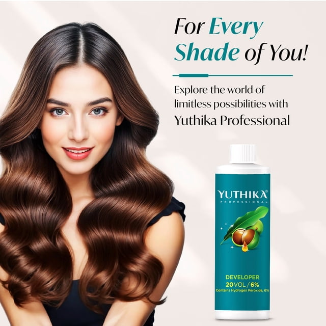 Yuthika Professional 20 Vol (6%) Hair Dye Developer, Long-Lasting Moisturizing hair dye, 150ml