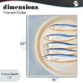 thumbnail image 4 of Stupell Industries Coastal Plate of Sardines White Framed Giclee Art, 16 x 20, by The Prints Vibe, 4 of 8