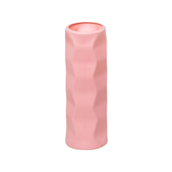 TACILIP Home Decor, Plastic Vase Dry and Wet Flower Arrangement Container Imitation Rattan Woven Plastic Flowerpot Imitation Porcelain Imitation Glazes Decorative Vase, Gifts for Men
