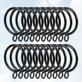 thumbnail image 4 of 24 Pcs Anneaux de Rideau Durables Attache de Rideau Pratique Pince à Rideau Crochet Crochet de Suspension de Rideau pour la Maison (Noir 38MM), 4 of 6