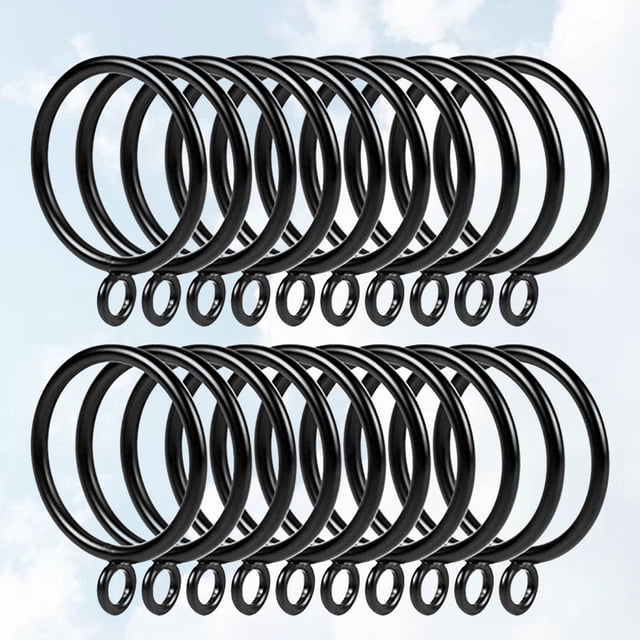 STRANDCHIC 24pcs Curtain Hangers Iron Circular Ring for Home Decoration