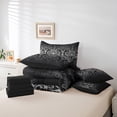 thumbnail image 5 of YST Black Silver Damask 7 Piece Bed In A Bag Comforter Set, Full, 5 of 5