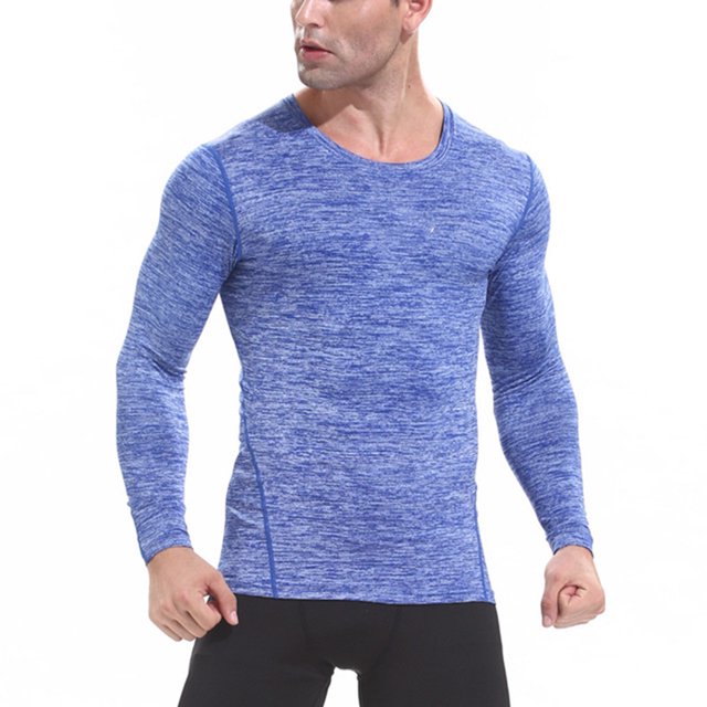 CAROOTU Men Sports Tops Shirt Basketball Football Training Running Stretch Quick-drying Tops New