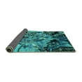 thumbnail image 2 of Ahgly Company Indoor Rectangle Oriental Turquoise Blue Industrial Area Rugs, 2' x 3', 2 of 4
