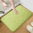 thumbnail image 1 of Staron Memory Foam Bath Mat 24 x 16", Bath Mats for Bathroom (Green), Extra Soft Absorbent Machine Washable Bathroom Rugs Non Slip Bath Rug Bathroom Mat for Shower Floors, 1 of 6