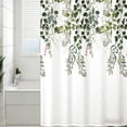 thumbnail image 5 of Waterproof Fabric Shower Curtain,70.9 x 70.9 in Repellent Floral Printed Bathroom Curtain with Hooks,Machine Washable Dry Wet Separation Partition for Home Decor, 5 of 6