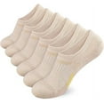 thumbnail image 1 of Zhuge 5 pares de calcetines invisibles para hombre, antideslizantes, con agarre de silicona, que absorben la humedad, de corte bajo, calcetines casuales invisibles, complexión, 1 of 2