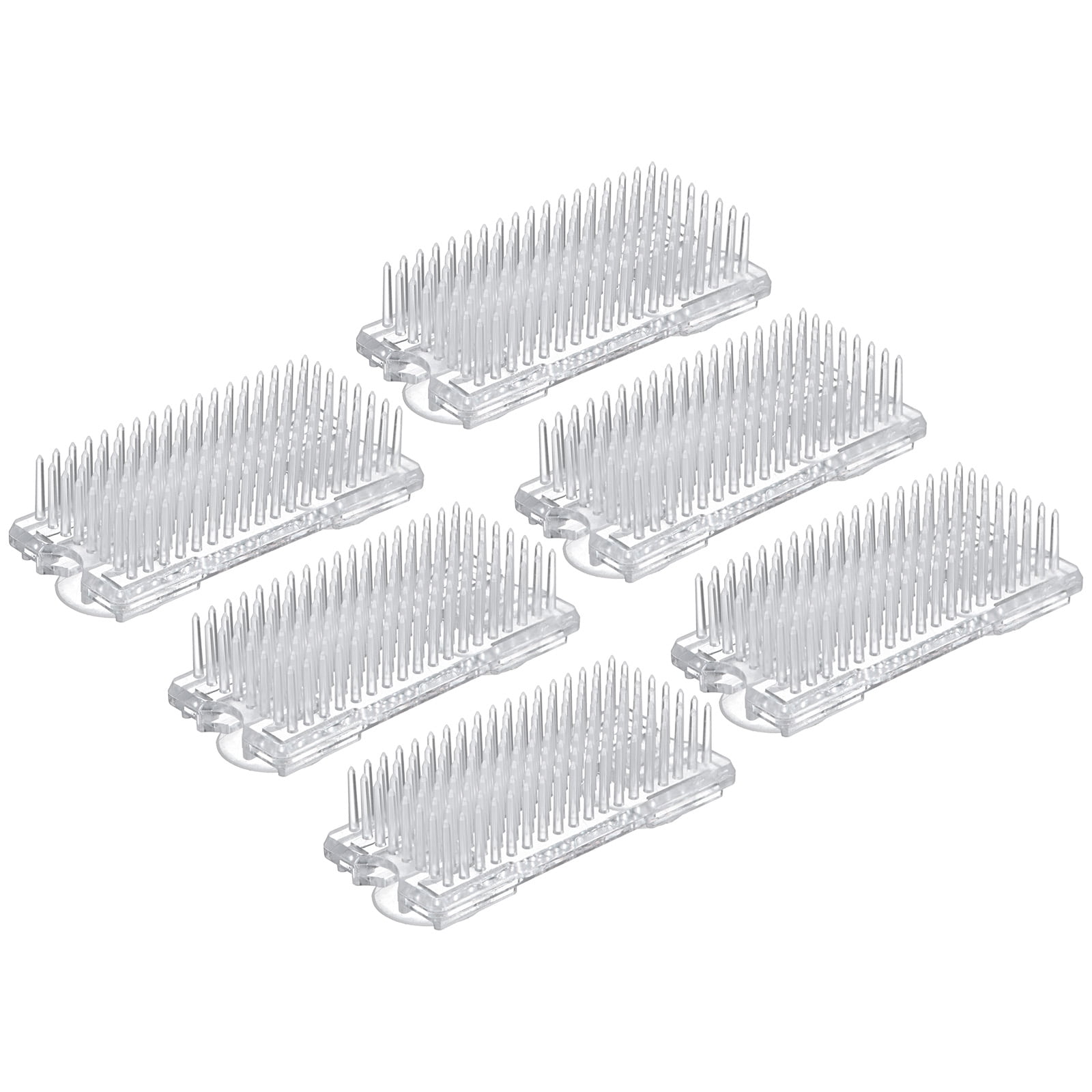 Uxcell 6 Pcs Flower Frog 2.76" x 1.18" Rectangular Plastic Flower Pins Floral Frog