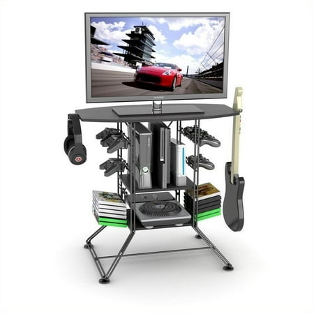 Atlantic Centipede Black Gaming and TV Stand for TVs up to