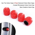 thumbnail image 2 of FlyFlise Car Tire Valve Caps 4 Pack Diamond Valve Stem Caps Crystal Rhinestone Valve Core Cap New Creative Valve Cap, 2 of 7