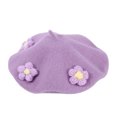 GOODLUCKY Girls Classic French Berets Flower Decor Artist Painter Beret ...