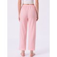 thumbnail image 4 of DARING DIVA Women's Cotton Knit Ribbed Elastic Waist Loungewear L Pink, 4 of 7