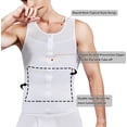 thumbnail image 3 of VASLANDA Mens Compression Shirt Slimming Body Shaper Vest Zipper Waist Trainer Workout Tank Tops Back Support Undershirts, 3 of 7