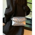 thumbnail image 2 of Kukuzhu Quilted Shoulder Tote Bag for Women Small Leather Chain Shoulder Bag Casual Fashion Handbag Purse, 2 of 6