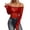 Red, variant on Womens Fashion 2026 Women's Off Shoulder Sheer Mesh Cropped Tee Long Sleeve Sexy Slim Fit Shirt Top