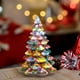 thumbnail image 3 of Árbol de Navidad de resina, miniadornos de mesa para el hogar, pequeño árbol de Navidad artificial para oficina y dormitorio, diseño plegable y portátil, marco de metal, para dormitorio,, 3 of 7