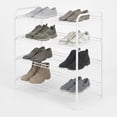 thumbnail image 5 of Mainstays Steel Wire Shoe Organizer, 4-Tiers, 12 Shoe Pair Capacity, Durable Shoe Rack, White, 5 of 12