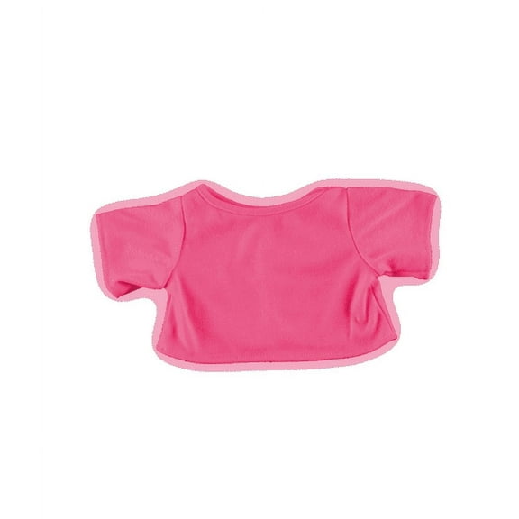 Plush Gear Bright Pink T-Shirt for 6"-10" Stuffed Animals Outfit