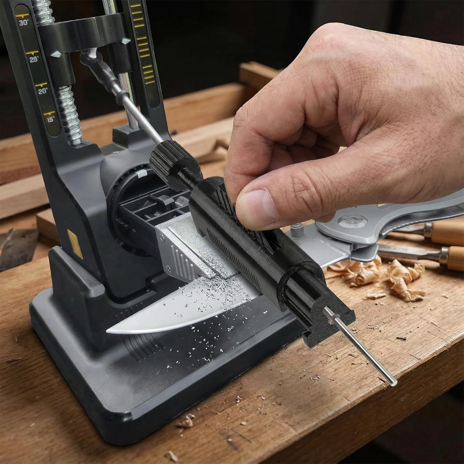 Knife Sharpener Stone Holder for Work Sharp | Fits 3 1/8'' up to 6'' Inch Sharpening Stones | Compatible with Precision Adjust System | Expands Stone Options | Enhances Sharpening Flexibility