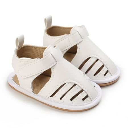 

LYCAQL Baby Shoes Summer Children Shoes Boys and Girls Sandals Flat Soles Light Hollow Breathable and Kids Sandals Girls (White 4 )