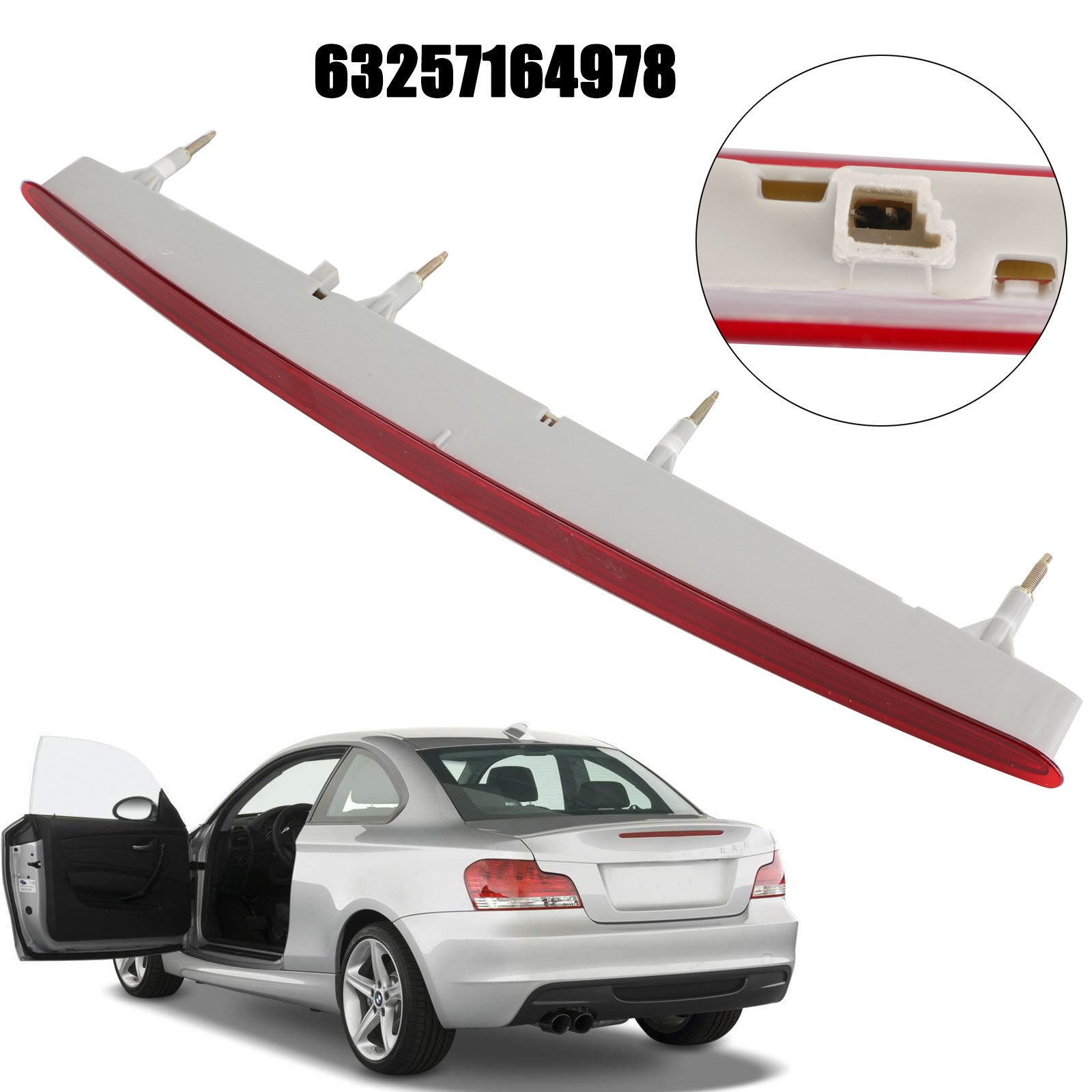 3rd Third Brake Light High Mount Center Red Lens For BMW 128i 135i 1