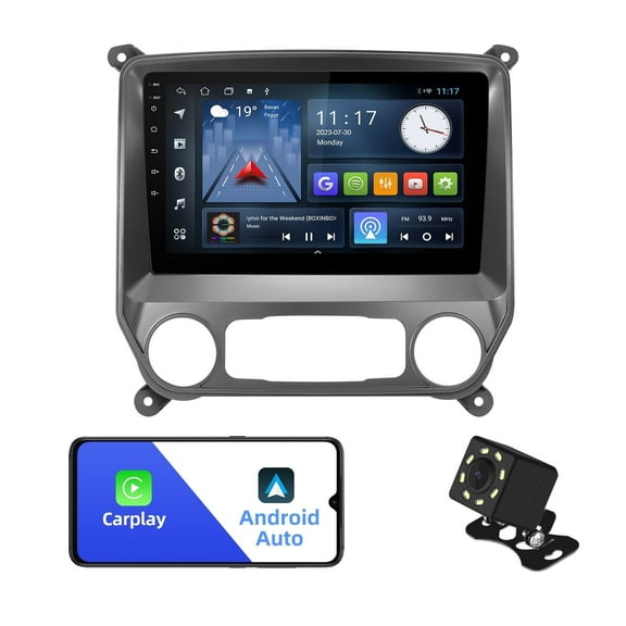 2 32G Android 12 Car Stereo for Chevrolet Silverado/GMC Sierra 2014-2018 with 10.1 Inch Touchscreen