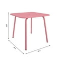 thumbnail image 5 of Novogratz Poolside Gossip, June Outdoor/Indoor Square Dining Table, Rosewater, 5 of 14