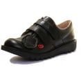 thumbnail image 6 of Kickers Kick Lo Velcro Junior's Double Hook And Loop Strap Leather Shoes In Black Size 5, 6 of 6