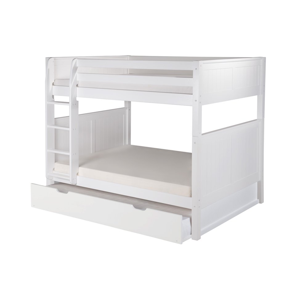 Camaflexi Full over Full Bunk Bed with Twin Trundle Panel Headboard