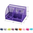 thumbnail image 6 of Pro Space Desk Office Supplies Organizer Mesh Collection Pencil Holder, 6 Compartments with Drawer, 6 of 6