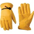 thumbnail image 4 of Leather Work Gloves with Adjustable Wrist, Palm Patch, Cowhide, XX-Large (Wells Lamont 1132XX), 4 of 13