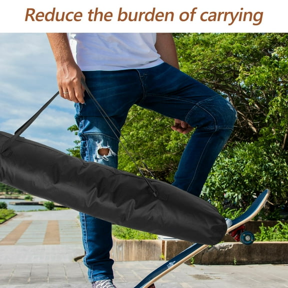 Hemoton Skateboard Carrying Bag Waterproof Oxford Fabric Skateboard Backpack Large Storage Pouch Skateboard Carrying Holder for Outdoor Activities