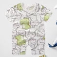 thumbnail image 2 of TOWED22 Newborn Baby Boy Summer Clothes Print Short Sleeve Romper Cotton One Piece Bodysuit Jumpsuit 0-18M Light Green,18-24 M, 2 of 4