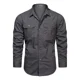 thumbnail image 3 of Camisa Casual De Algodón Con Mangas Largas Para Hombre, 3 of 5