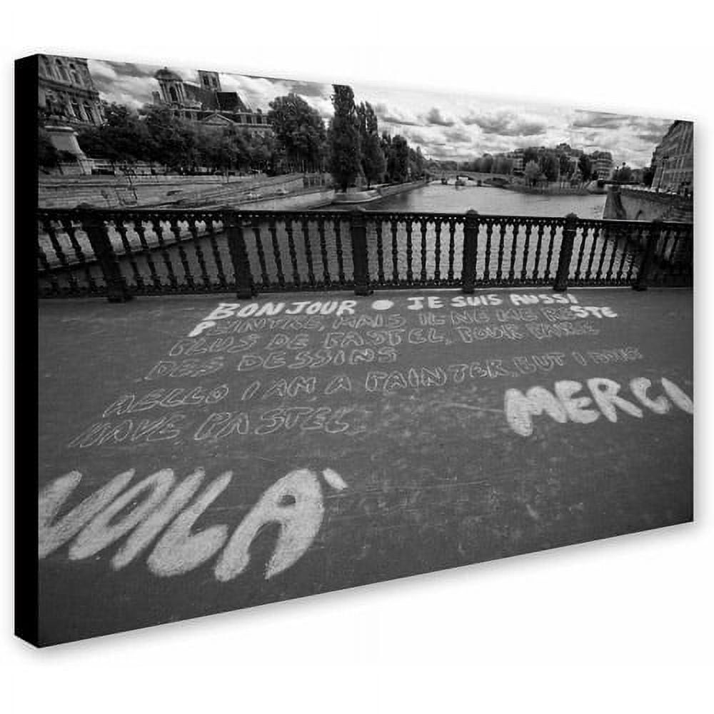 Trademark Fine Art "Paris Bonjour Merci" Canvas Art by Yale Gurney