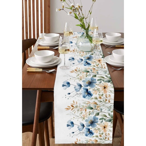 Marble Texture Abstract Waves Table Runner 13x72in Non-Slip Cotton Linen Table Runners, Ombre Sage Green Pattern Dresser Scarves TableRunner for Dinner Kitchen Dining Wedding Party