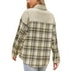thumbnail image 3 of Chaqueta de pana INSPIRE CHIC para mujer, camisa de franela a cuadros, chaquetas casuales, talla XL, color albaricoque, 3 of 6