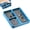 Sky Blue, variant on Magnetic Screw Organizer Tray - Screw Holder for RC Models, Electronics, Phone Repair, Small Tool Tray Parts Holder for Screws, Sockets, Bolts, Pins, 3-Compartment Parts Storage with Medium Magnet
