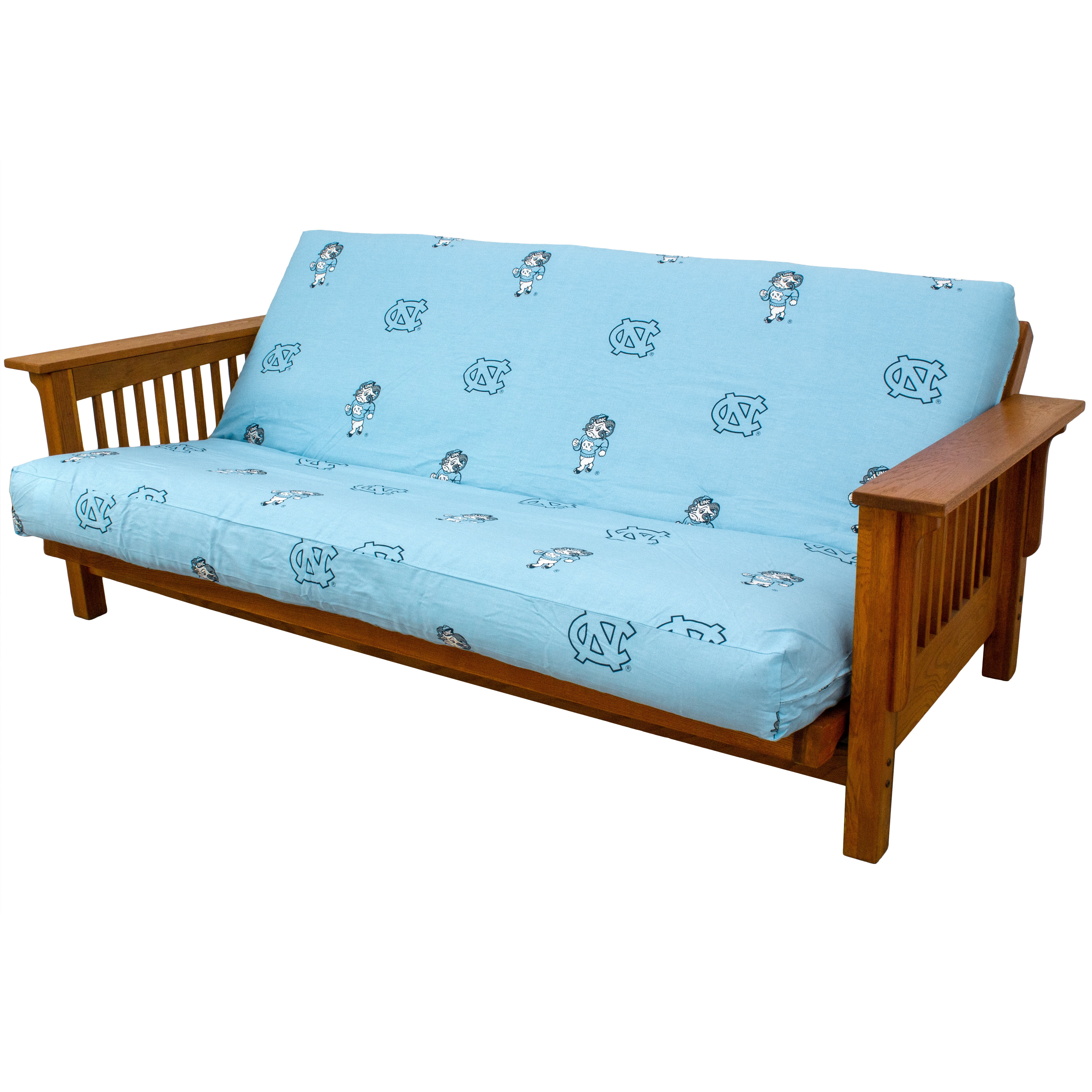 North Carolina Tar Heels Futon Cover - Full size fits 6 and 8 inch mats