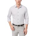 thumbnail image 1 of Alfani Mens Stretch Stripe Button Up Shirt, Grey, Large, 1 of 1